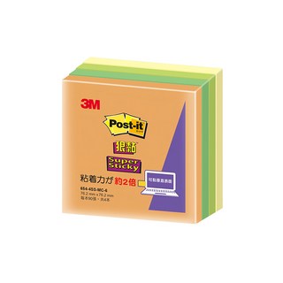3M Post-it 利貼 狠黏便條紙, 654-4SS-MC-6, 360張, 1組