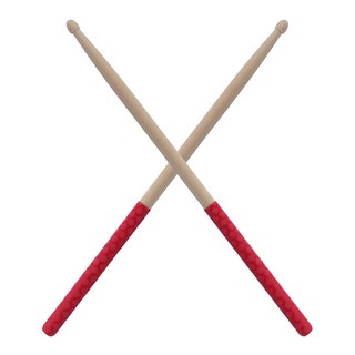 爵士鼓 電子鼓 5A 楓木 鼓棒 快節奏演奏 堅硬輕便 穩定吸震, 紅色 + 原木色, 1組