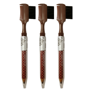 台灣 COSMOS 德國三用眉筆, 咖啡色, 3支