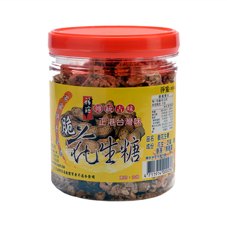 福瑄 脆花生糖 正港台灣古早味 含花生、芝麻、麥芽, 300g, 1罐