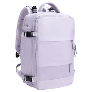 乾濕分離國內旅行後背包 尼龍材質 USB快充電位, 淺紫色, 42 x 31 x 17cm