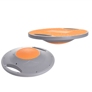LEADER X 多用途平衡板 訓練器 伏地挺身器 TPE材質 穴道按摩顆粒 防滑凸點, 橘色, 42 x 9cm
