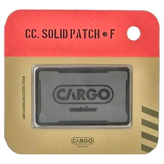 CARGO container 工業風徽章 CC. SOLID PATCH F, 黑色+灰色, 1個