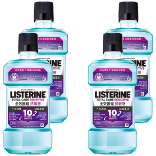 LISTERINE 李施德霖 全效護理抗敏感漱口水, 專業配方迅速舒緩敏感不適, 500ml, 4瓶