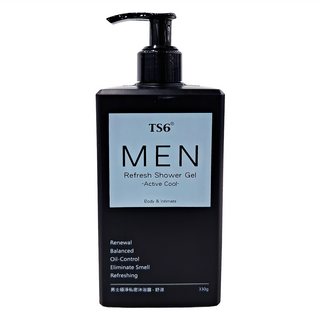 TS6 男士極淨私密沐浴露 舒涼 清潔肌膚 平衡油脂 消除異味, 330g, 1瓶