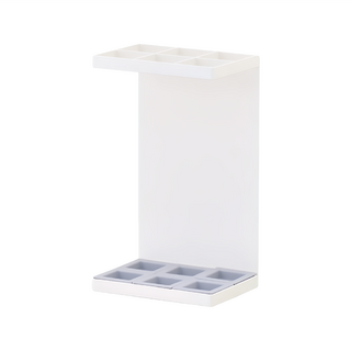 ikloo 宜酷屋 日式簡約長型6格鐵板傘架 17.5 x 11.5 x 30cm, 1個, 白色