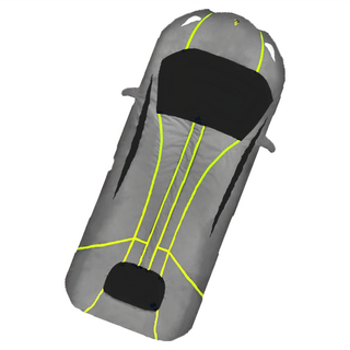 Chinook 賽車造型兒童睡袋, 閃電黃, 1個