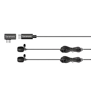 Saramonic 楓笛 全向型雙領夾麥克風 LavMicro U3C 適用於Android設備 90度轉接頭設計, Type-C