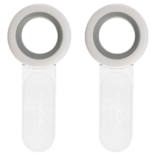 圓環馬桶掀蓋器, PC+ABS+TPR材質, 座圈/上蓋提手, Set 2個, 23g, 灰白色