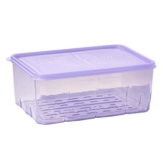 Thx Soyoon 冷凍密封保鮮盒 5號 透紫色 1.3L, 1組, 8個 - 冰箱收納保鮮好幫手