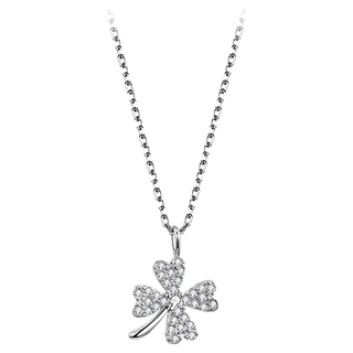 CF Diamond 項鍊 莫桑鑽 幸運草造型 S925純銀