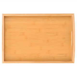 提把日式木托盤 多功能擺盤 居家好幫手 紋理自然美觀 色澤簡約沉穩 光滑打磨不傷手 舒適觸感, 40 x 28cm, 1個