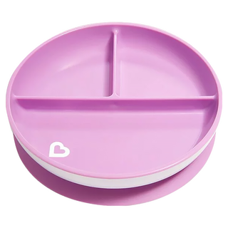 Munchkin 滿趣健 三格吸盤碗 強大吸力不易滑動 學習自己進食 無BPA, 紫色, 1個