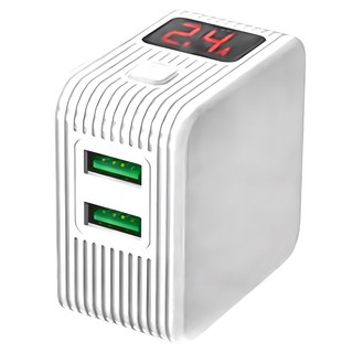 HONG JIN 宏晉 自動斷電智能數顯充電器 HJ-C0248 32g, 白色, 1個