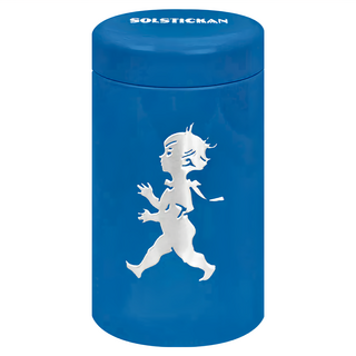 SOLSTICKAN 火柴罐，鐵罐/FSC認證白楊木，9.8x5.3cm, 藍色, 1個