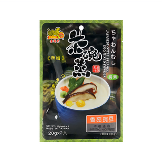 金錢豹 日式茶碗蒸蛋粉 香菇碗豆, 無添加人工色素防腐劑, 小袋包裝, 40g, 1袋