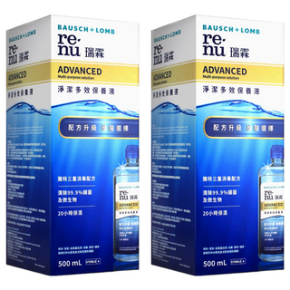 BAUSCH LOMB 博士倫 瑞霖 淨潔多效保養液, 500ml, 2瓶