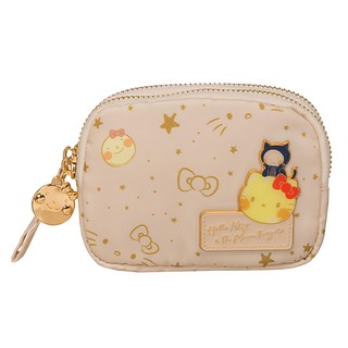 Hello Kitty 凱蒂貓 雙層零錢包 幾米 月亮忘記了, 12 × 3 × 8.5cm, 米色