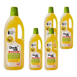 dm Denk mit 表面清潔金黃液體皂 適用於各種居家清潔 如浴室、廚房等, 1L, 5瓶