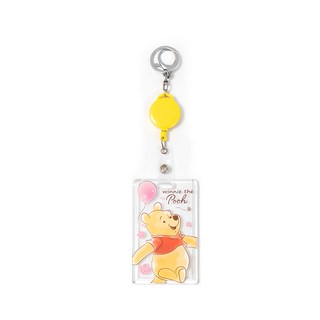 迪士尼 Winnie the Pooh 小熊維尼 質感壓克力票卡 維尼黃 可愛票卡夾, 10.5 x 6.5cm, 1個