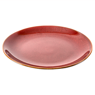 TATUNG 大同磁器 窯變釉圓淺盤, 紅色, 1個