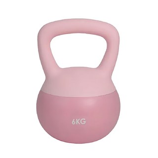 FOSO 壺鈴 小啞鈴 6kg 粉色, 居家健身重訓器材, 提升肌力耐力, 1個