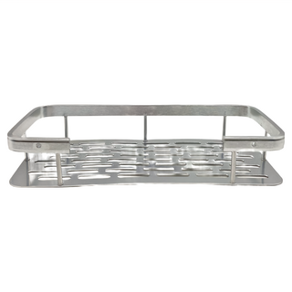 浴室置物架 方形升級款 加厚, 銀色, 1個