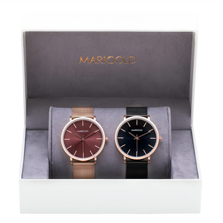 RADIANT STAR 璀璨之星 愛之禮重返榮耀1 + 1米蘭情侶對錶禮盒2件套組 WWMD033828