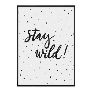 Stay Wild 掛畫, 59.4 x 42cm, 黑色