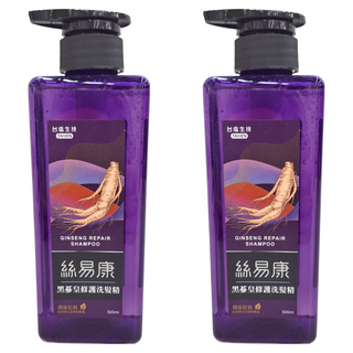 TAIYEN 台塩生技 絲易康黑蔘皇修護洗髮精 500ml, 2瓶