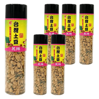 李家興 台灣花生 蔥辣口味, 230g, 6罐