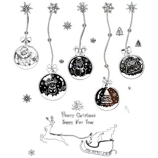 半島良品 聖誕款DIY壁貼, 雙拼/白色聖誕球