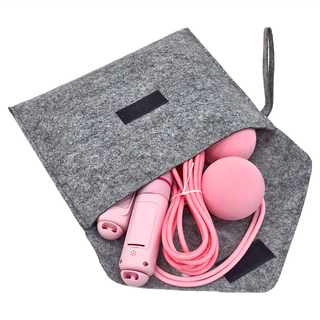 PUSH! 兩用計數負重跳繩 手柄ABS+泡棉 繩子PVC+鋼絲, 粉色, 1條