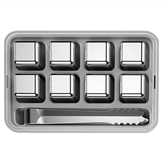 日本熱銷不鏽鋼冰塊組 304材質 可重複使用, 8顆/組, 1組