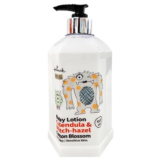 Hallmark 怪獸派對 自然之萃全面修護乳 - 棉花香 金盞花金縷梅萃取 嬰兒潤膚乳液 600ml, 1瓶