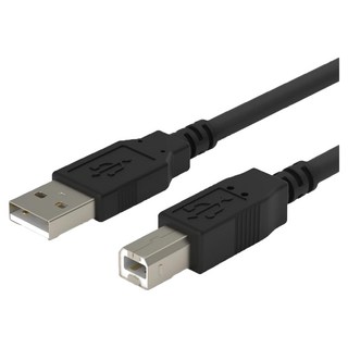 Cable 鍍鎳頭 48編屏蔽顯示器電纜線 A公-B公, 適用於連接USB印表機、標籤機、掃描儀, 使用USB2.0專用線材, 加粗線徑24AWG低阻抗, 1m, 1條