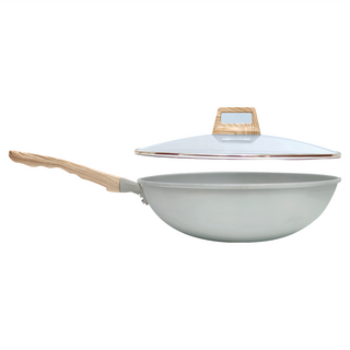 FRANCASINO 弗南希諾 巴洛克感溫不沾鍋 32cm 鍋徑 5.5L 容量 消光灰, 1個