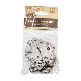 norDISK 三角營繩調節片, 鋁製, 10片裝, 65mm, 銀色