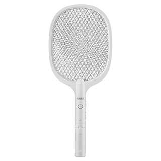 MAX STAR 太星電工 打耳蚊10號捕蚊拍 USB充電 3000V瞬間電擊 1200mAh大容量 可站立捕蚊, 白色