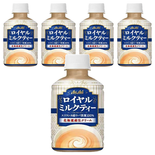 Asahi朝日 皇家奶茶, 日本原裝進口, 滑順奶香甘醇紅茶, 味蕾的頂級皇家享受, 280ml, 5瓶