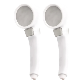 ChinDao 清島牌 日式一鍵止水增壓沐浴把手 不鏽鋼工藝面板, 2個, 白色