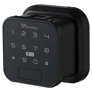 FAMMIX 菲米斯 CUBE小方鎖 6合1智慧室內Wi-Fi電子鎖2件組 黑色, SAFER‐E4, DIY自行安裝