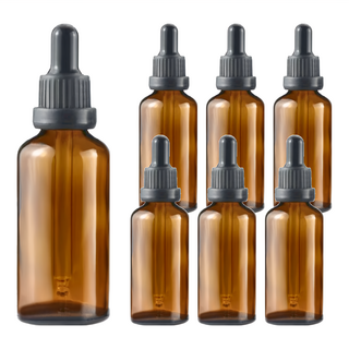 小麥購物 玻璃滴管 D013 20ml, 茶色, 7個