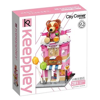 KEEPPLAY 奇妙積木 QMAN 泰迪熊主題積木，281片積木，激發創意，培養空間想像力, 1盒