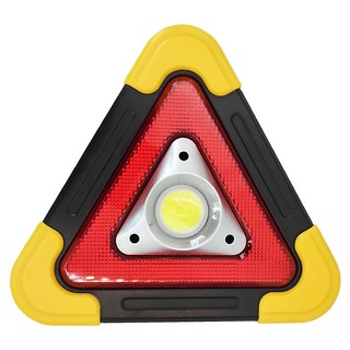AKWATEK 太陽能三角警示燈, 太陽能+USB充電, 四種模式, COB燈珠, 17 x 14 x 17cm, 混合色, 1個