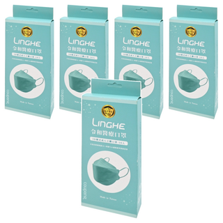 令和 3D韓式立體醫療口罩 成人款, 天青藍, 10片, 5盒