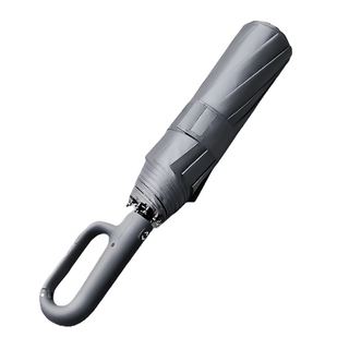 20骨環扣自動傘，高密度防水傘布，105cm寬加大防曬，晴雨兩用, 迷霧灰