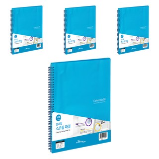 ECO Chungwoon Colorchip A4 彈簧資料簿 50頁, 天空色, 4本
