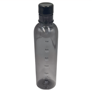 JOSIC 時間刻度水杯 500mL 方便好攜帶 密封防漏, 透明黑, 3個