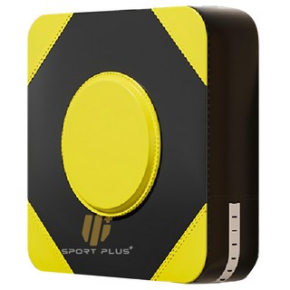S-SportPlus+ 拳擊牆靶 40cm 壁掛式 拳擊訓練靶 居家健身 散打搏擊, 黑色 + 黃色, 1個